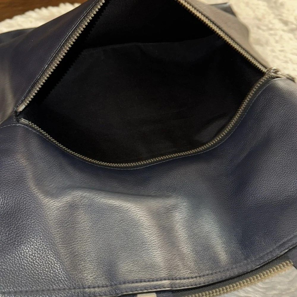 Coach Tote Bag CHARLES FOLDOVER LEATHER Navy /dark blueF54759